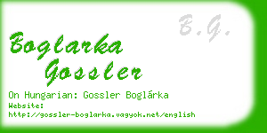 boglarka gossler business card